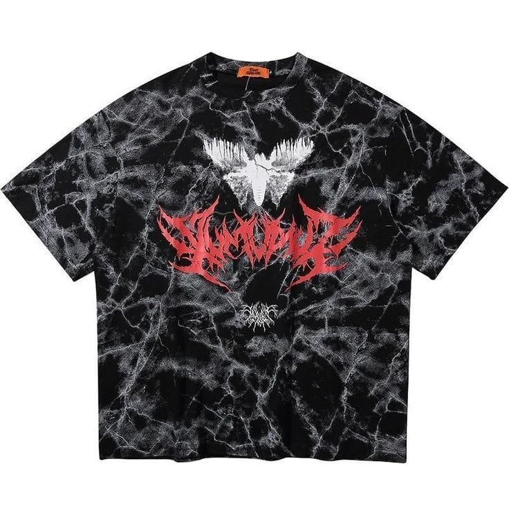 Venom Wings Graphic Tee – Acid Marble Edition
