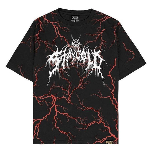 Voltage Ritual Graphic Tee – Black/White/Red