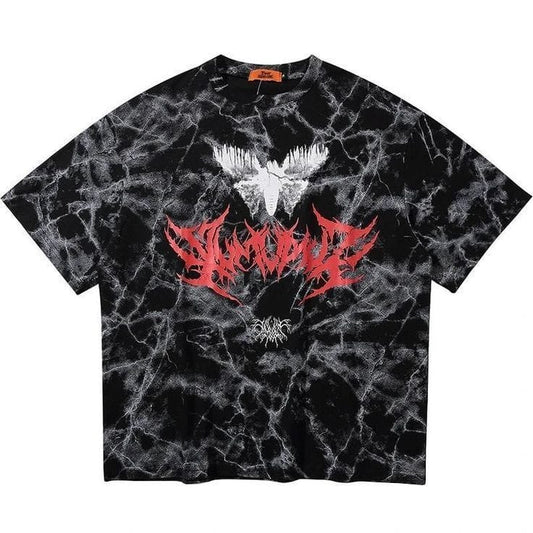 Venom Wings Graphic Tee – Acid Marble Edition