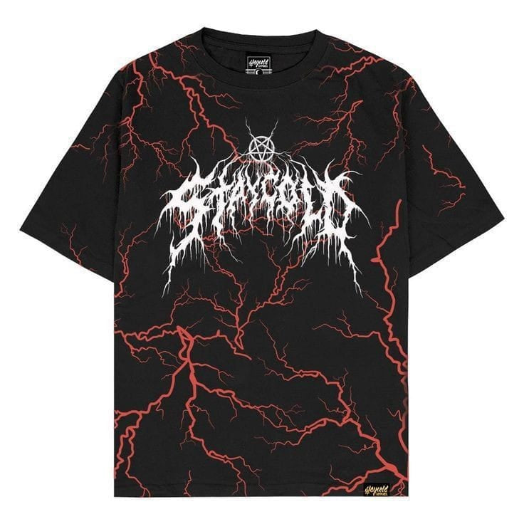 Voltage Ritual Graphic Tee – Black/White/Red